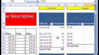 Excel Statistics 25  Freq Distamp Histogram w Pivot Table [upl. by Deloria]