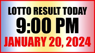 Lotto Result Today 9pm Draw January 20 2024 Swertres Ez2 Pcso [upl. by Dulcinea]