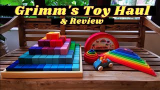 Grimms Toy Haul amp Review  Wooden Toys  Open Ended Toys [upl. by Innor]