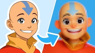 Watch a Master Artist Bring Avatar Aang to Life in Stunning 3D 🌊⛰️🔥🌪️ The Last Airbender [upl. by Xer]