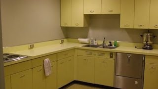 Cool Retro Refrigerator For Sale 1960 GE Combination in Yellow Geneva Kitchen [upl. by Meensat]