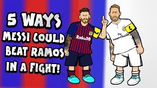 🥊MESSI vs RAMOS the fight🥊 El Clasico 2019 01 Highlights [upl. by Eilhsa]