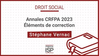 Annales CRFPA 2023  Droit social [upl. by Schertz470]