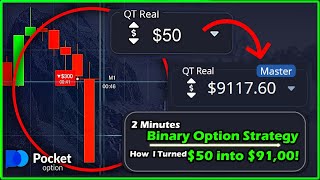 50 to 9117 using My Latest Pocket Option Beginner Strategy  Binary Option Trading [upl. by Chadburn]