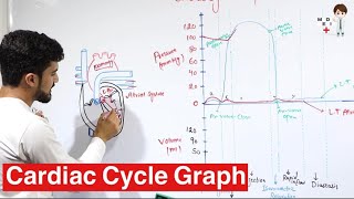 Cardiac Cycle Graph Physiology 33 [upl. by Kirima]