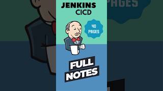 CICD with Jenkins Complete Notes 📙🚀🎯 jenkins cicd devops techtter ytshorts [upl. by Mcnelly514]