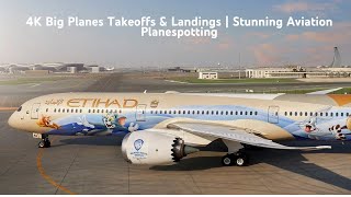 4K Big Planes Takeoffs amp Landings  Stunning Aviation Planespotting A380 B777 A787 aviation [upl. by Nahsaj]