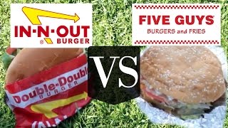 In N Out VS Five Guys  Versus BURGER edition [upl. by Tterej]