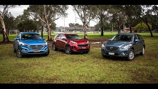 Hyundai Tucson vs Kia Sportage vs Mazda CX5 [upl. by Nomrac659]