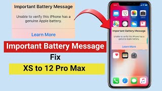 Fix “Important Battery Message”Unable to verify this iPhone has a genuine Apple Battery [upl. by Animahs63]