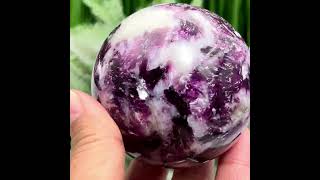 Purple Mica Lithium Lepidolite Sphere High Grade Crystal Ball 486g 70mm [upl. by Sholem]