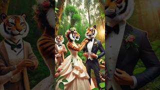 Tiger Wedding Got Ruined Due To Fire tiger animal funny shorts aivideo [upl. by Ramberg520]