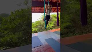 Aerial Yoga Hammock Crossback Straddle Tutorial Lindsay Nova [upl. by Ahsemrak]