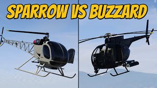 Sparrow VS Buzzard Attack Chopper  Which is the Better Buy GTA 5 Online [upl. by Lamee]