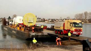 Baumann XXL Schwertransport Siemens Gasturbine Bonn Rheinufer [upl. by Anceline]