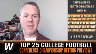 College Football Conference Championships Picks amp Odds  Top 25 College Football Betting Predictions [upl. by Lorak]