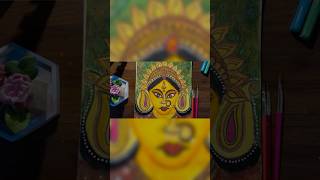 Maa Durga Art  Maa Durga drawing with Oil Pastels shorts youtubeshorts drawing [upl. by Araet]