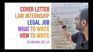 TLOItalks EP 19  Legal Law Internships amp jobs  Cover letter How To write [upl. by Hezekiah]