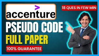 July Actual Question  Accenture Pseudo Code  Accenture Assessment Test 2024  UBK Anna [upl. by Brothers807]