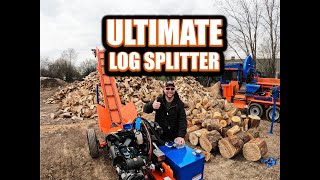 Eastonmade The Ultimate Log Splitter 37D With Attached Conveyor [upl. by Goodkin75]