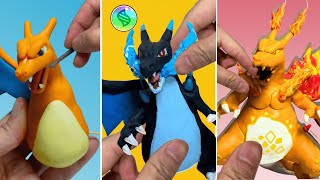 Pokemon Figures Making  Charizard  Mega Charizard Gigantamax Charizard ｜Clay Art Pokemon toys [upl. by Ezaria]