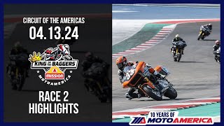 Mission King of the Baggers Race 2 at MotoGP COTA 2024  HIGHLIGHTS  MotoAmerica [upl. by Ahsinirt]