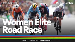 Women Elite Road Race highlights  2024 UCI Road World Championships [upl. by Desirea]