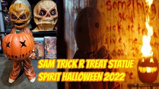 Spirit Halloween Trick R Treat Sam Unmasked Statue 2022 [upl. by Damiani]