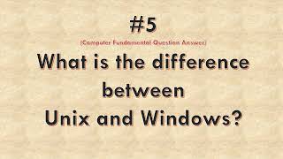 What is the difference between Unix and Windows Unix and Windows  computerscience youtubevideo [upl. by Gnuj]