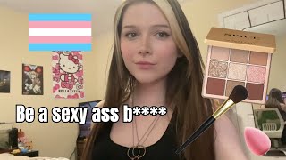 Makeup tutorial for trans women or anyone plus little makeup haul [upl. by Anauqaj]