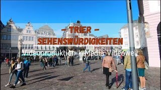 4K  Trier Sehenswürdigkeiten Römerbrücke Dom Altstadt Thermen Porta Nigra Kirche Gangolf Rundgang [upl. by Ulrick]