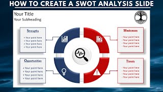 PowerPoint Tutorial SWOT Analysis Presentation  SWOT Infographic  SWOT Analysis Template [upl. by Bobker435]