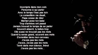 La Fouine  Javais pas les mots Lyrics Video [upl. by Stevena]