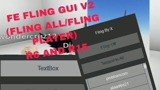 Roblox Fe Script Showcase  Fling GUI V2  Fluxus and Hydrogen and Delta [upl. by Allin]