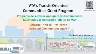 TransitOriented Communities Grant Program PreApplication Workshop May 1 2024 [upl. by Lavina]