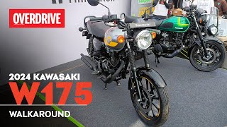 2024 Kawasaki W175 Street walkaround at IBW 2023  OVERDRIVE [upl. by Cutler]