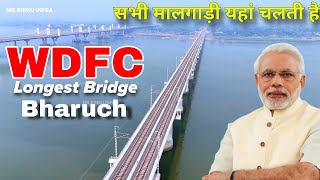 Western dedicated fraight corridor update Gujarat  Wdfc Bharuch Narmada River 4k [upl. by Brandice745]