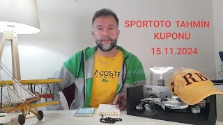 Sportoto kupon tahmini  15112024  TürkiyeGaller [upl. by Eibot]