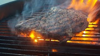 Slow n Sear Reverse Seared Steaks On The Weber Kettle [upl. by Adnarahs]