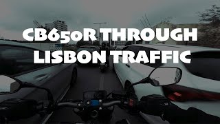 EXPERIENCE the Thrill of Riding a CB650R Through Lisbon Traffic [upl. by Arodasi]