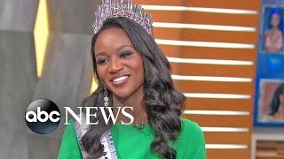 Miss USA Deshauna Barber Visits GMA [upl. by Attenad]