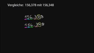 Vergleichen von Dezimalzahlen Unterschied im Stellenwert [upl. by Odnumyar]