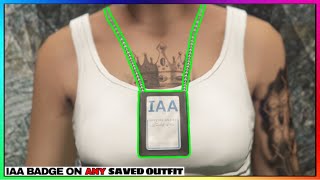 Easy How To Get IAA Badge On ANY Outfit For Female Character GTA Online [upl. by Letch]