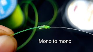 fishing knot  How to tie mono to mono 500 strong [upl. by Llirred605]