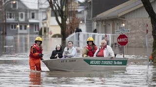 Spring flooding hits Quebec Ontario and New Brunswick [upl. by Anitsyrk221]