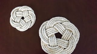 Turks Head Knot Trivet and Coasterthe QuickMusical Version [upl. by Eenat241]