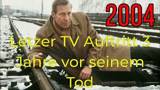 Hansjörg Felmy spricht über seine Rolle als Tatort Kommissar Haferkamp im Jahr 2004 [upl. by Innes]