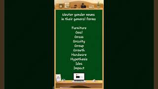 Neuter Gender Nouns 103 exam gender english englishgrammar [upl. by Paget25]