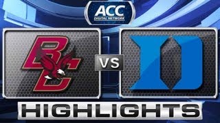 Boston College vs Duke Basketball Highlights 22413 [upl. by Dawn]