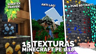 Las MEJORES Texturas para Minecraft PE 118  Top Texturas Minecraft Bedrock 118 [upl. by Sivatnod]